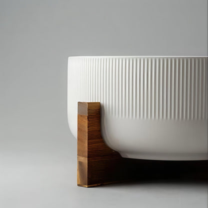 Salad Bowl with wooden frame