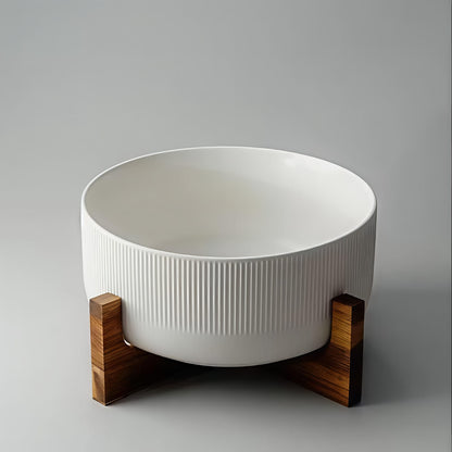 Salad Bowl with wooden frame