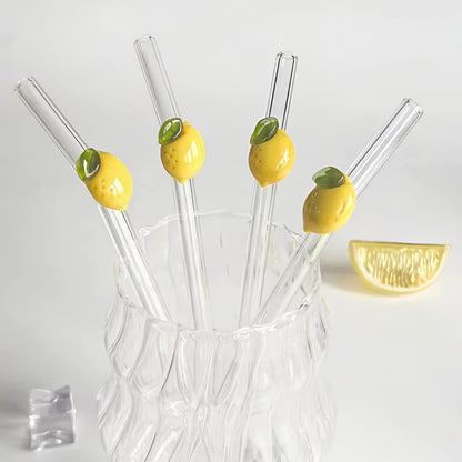 Reusable glass straws
