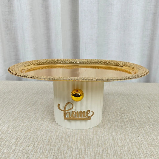 Fluted Base Accent Display Platter