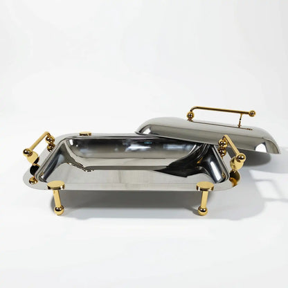 Rectangular food serving dish