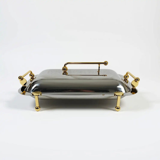 Rectangular food serving dish