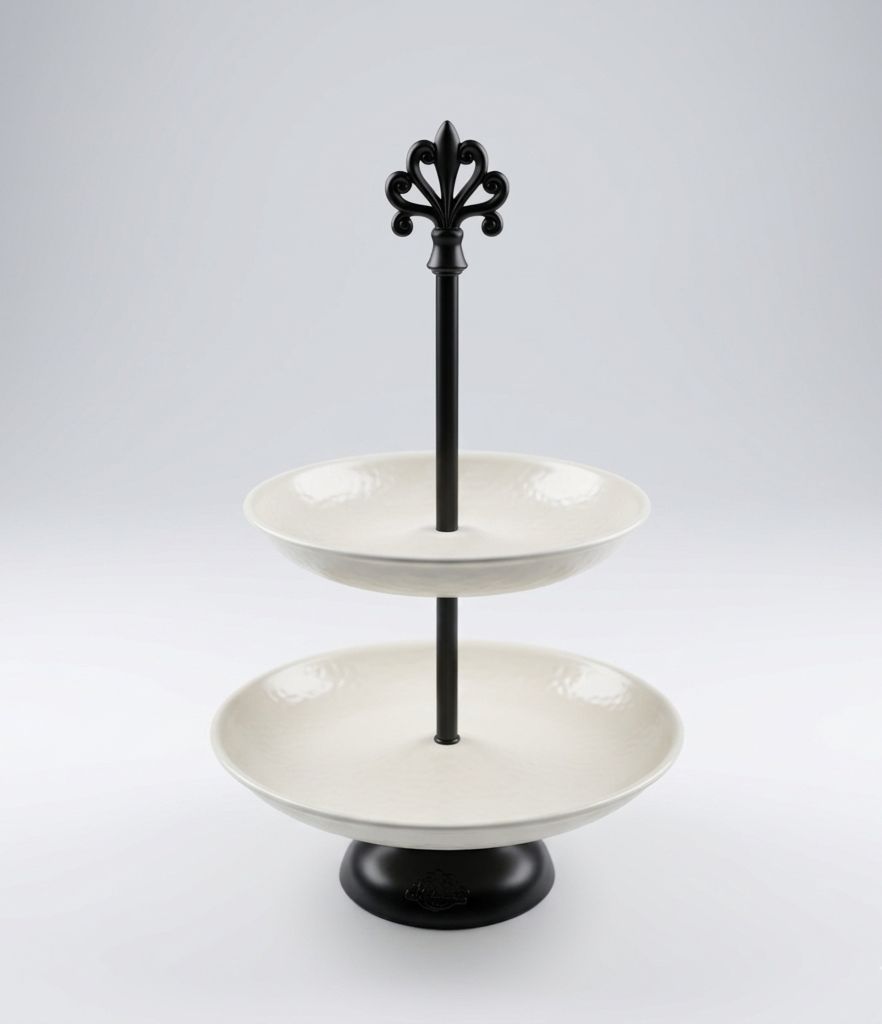 Gothic Matte Tier & 2-Tier Serving Platter