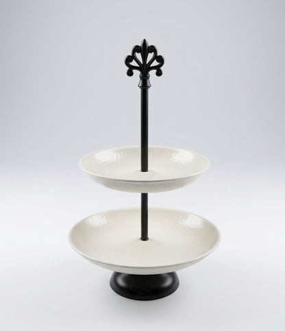 Gothic Matte Tier & 2-Tier Serving Platter