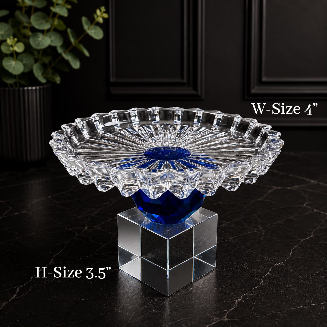 Azure Crystal Decorative Stand