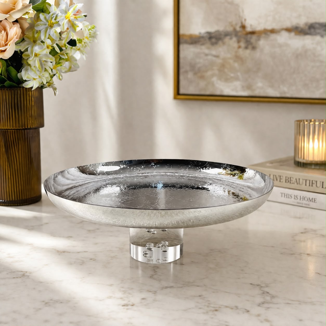 Crystal Silver Serving Platter