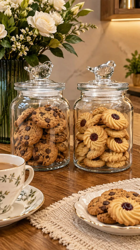 Bird air tight Jars Pairs