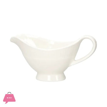 Danny Home Ceramic Creamer & Gravy Boat (White)