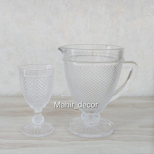 Glass and Water set - 1 Jug 6 Glass