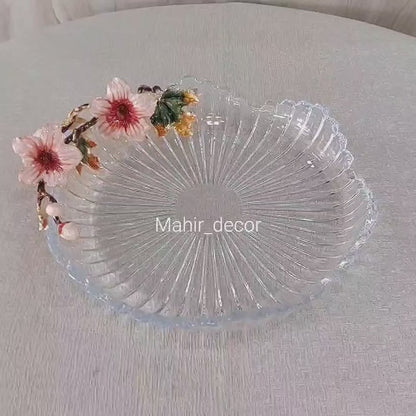 Crystal serving dish