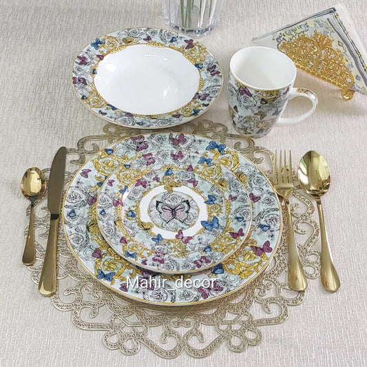 24 Breakfast Set - Bone China