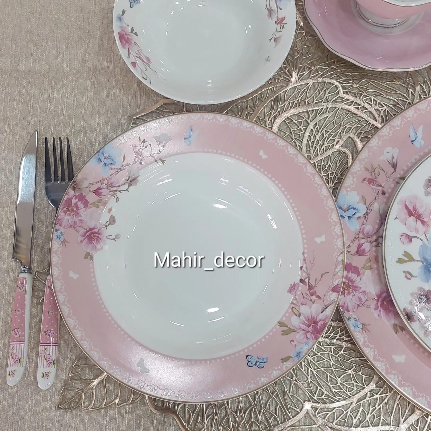 Fulll Dinner Set Pink